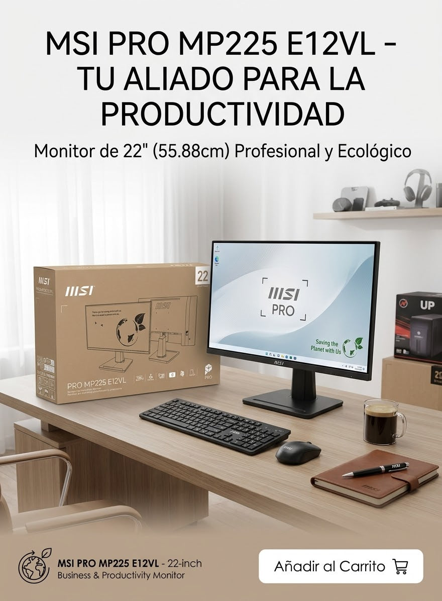 MONITOR MSI PRO MP225 DE 22 PULGADAS FHD/100HZ