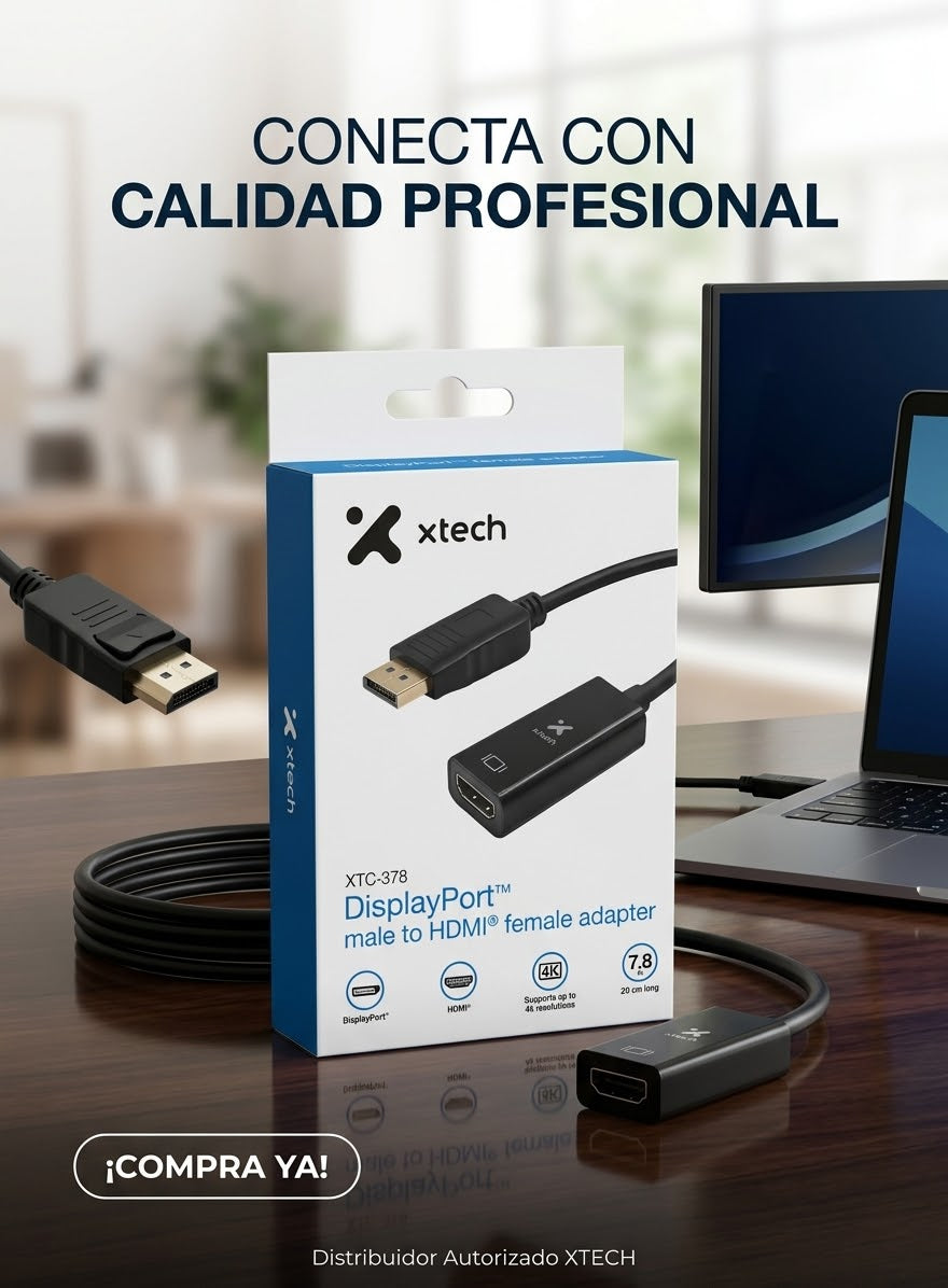 ADAPTADOR DISPLAYPORT MACHO A HDMI