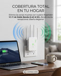 REPETIDOR WIFI DE SEÑAL DE 4 ANTENAS 2 PUERTOS LAN  ALCANZE MAXIMO 18 MTRS