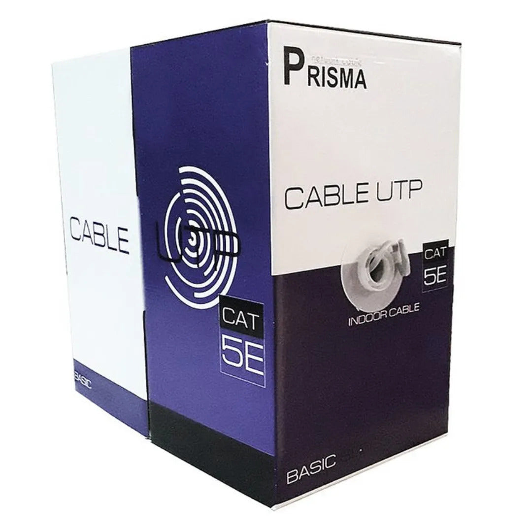 PRISMA BOBINA CABLE UTP CAT5E PARA INTERIOR GRIS DE 100 METROS