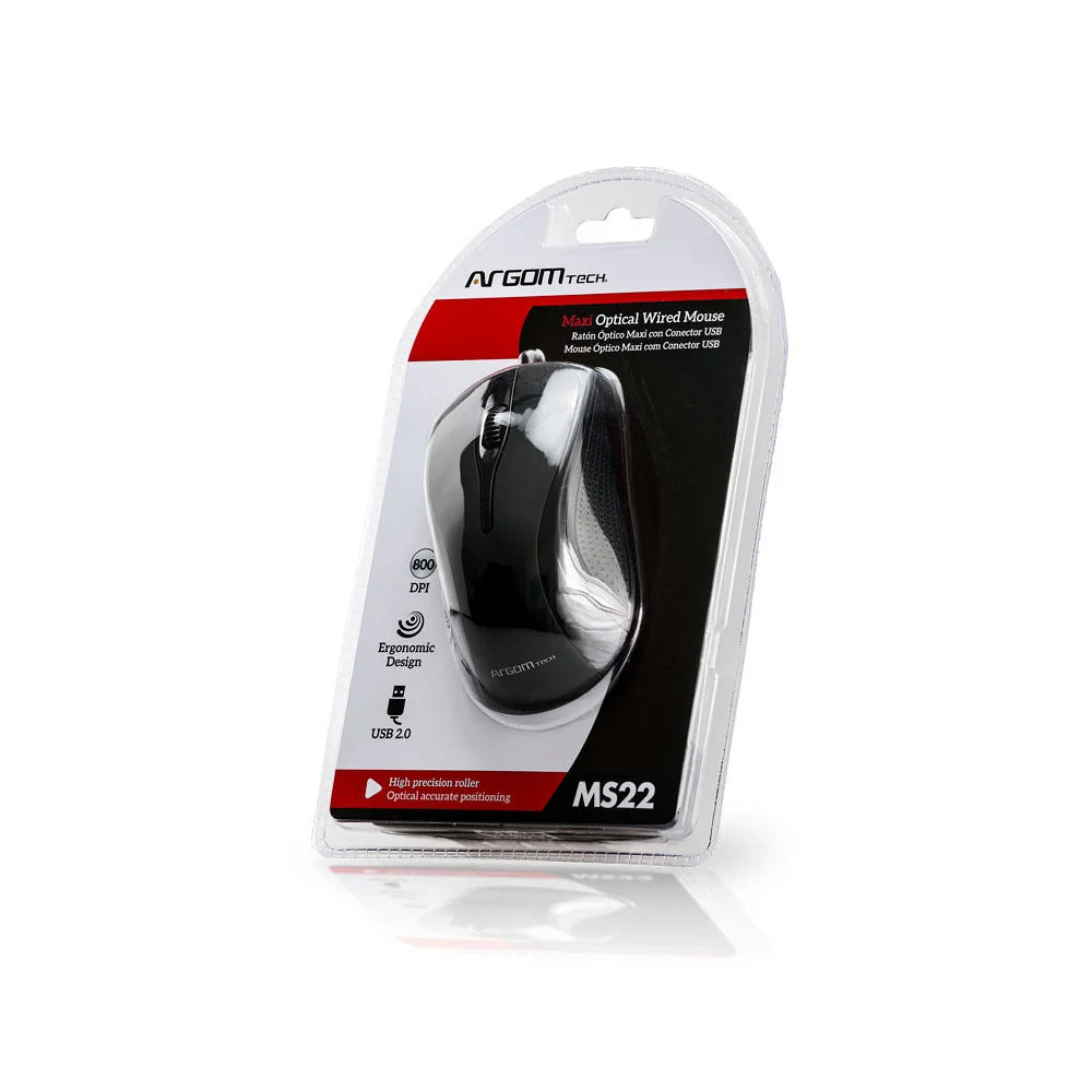 MOUSE ARGOM USB-BLACK MS.0022